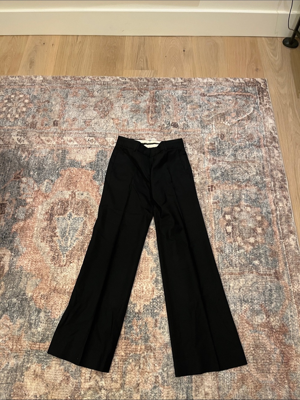 Theory Black Wide-Leg Trousers